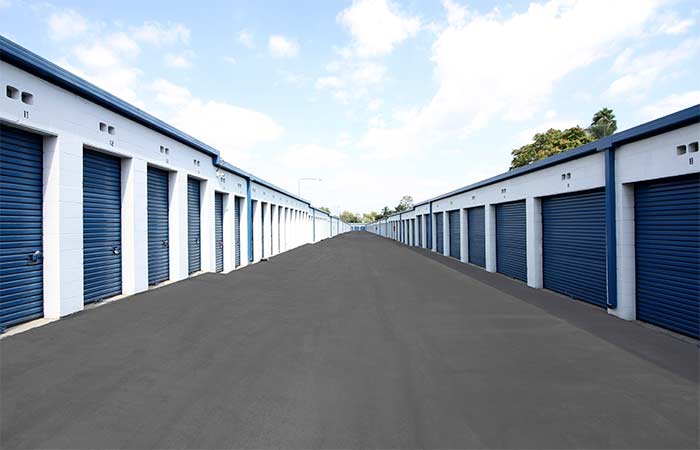 Easy access drive-up storage units.