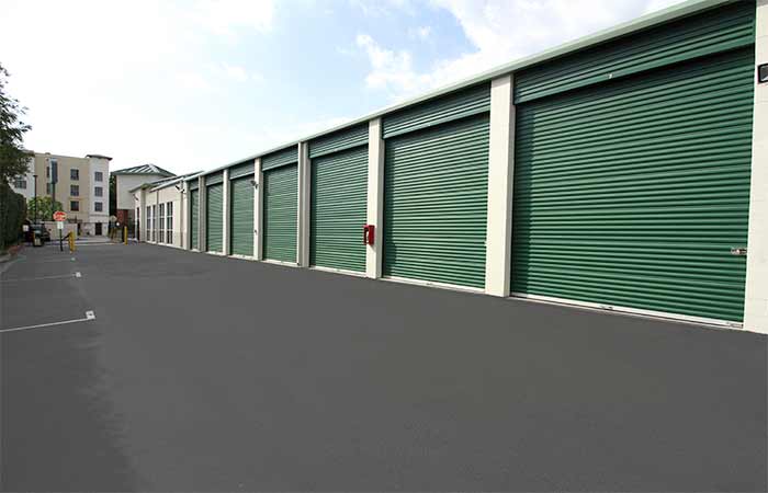 Extra large drive-up storage units with easy access.