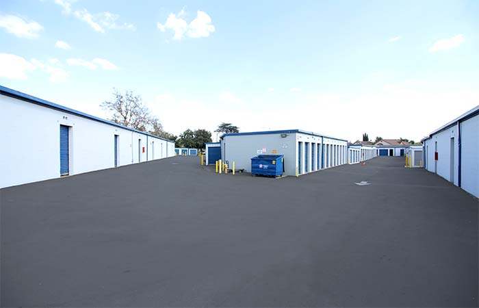 Drive-up storage units in Rosemead, California.