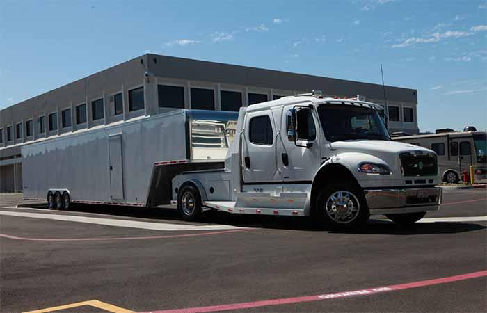 Extra long storage parking spaces for trucks, trailers, RVs, and more.