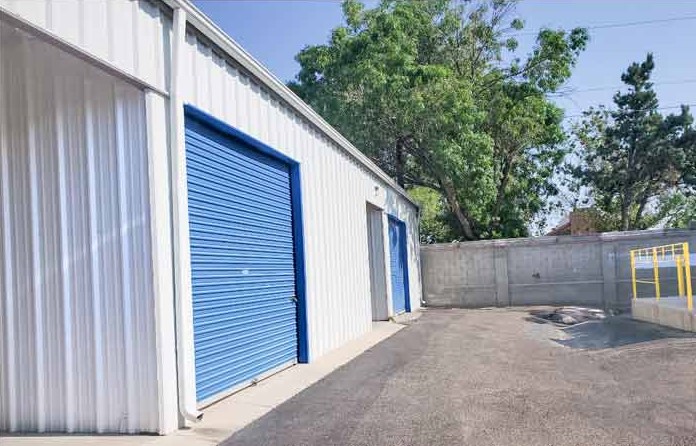 Drive-up self storage units.